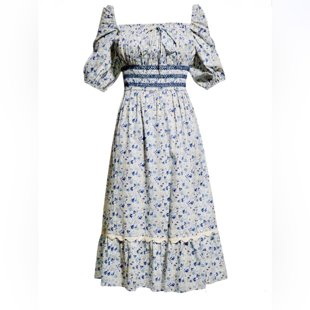 Johnny Was Camille Floral Midi Dress Size Medium